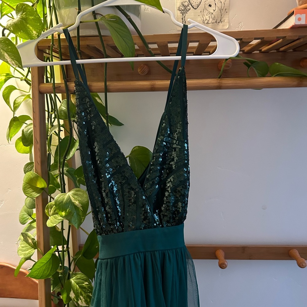 Sequence first green dress